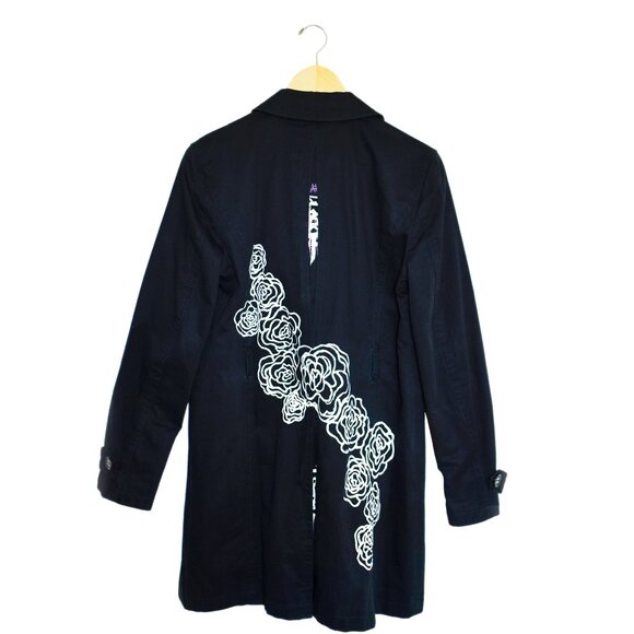 Up-cycled Coach Trench Coat- Size S/P - by Jessica Carbone - Picture 3 of 12